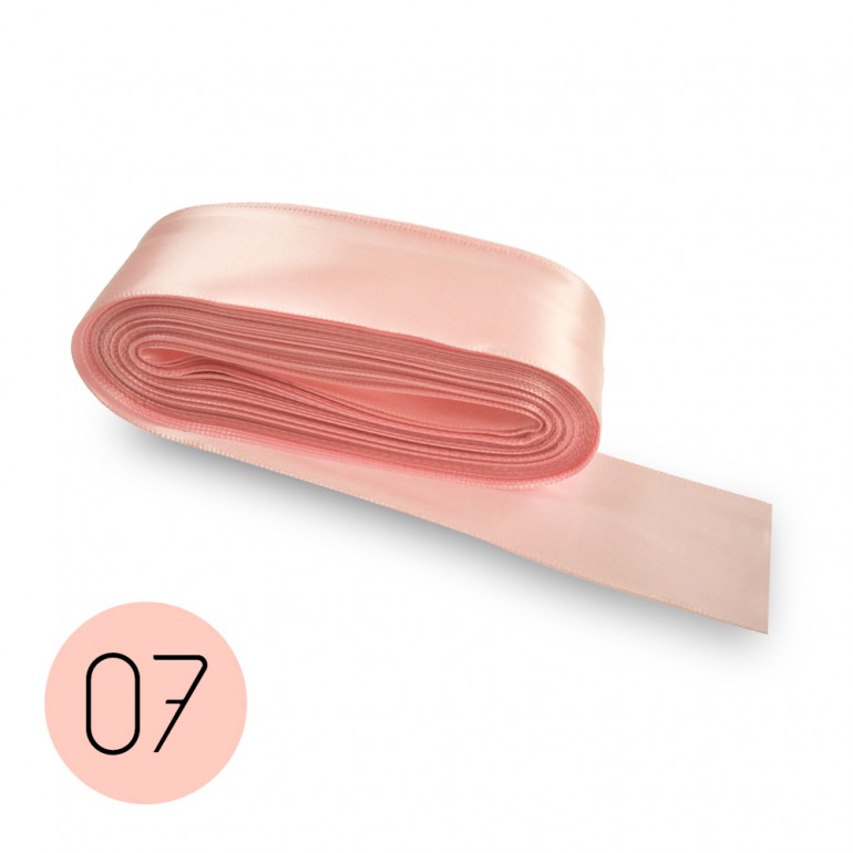 Satin ribbon 40mm. Pink 07. 10M