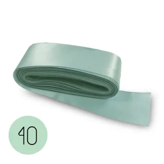 Ruban en satin pour dragées, paquets cadeaux et décorations 10m Verde acqua 40