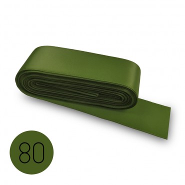 Nastro di raso mm40. Verde 80. Mt.10