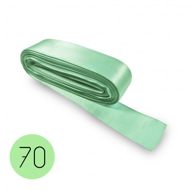 Cinta de raso mm25. Verde Agua 70. Mt.10