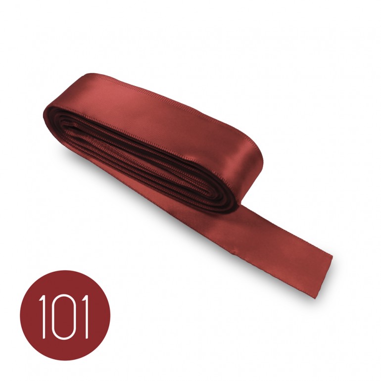 Nastro di raso mm25. Bordeaux 101. Mt.10