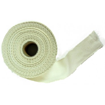 Banda in tela Aida alta 5 cm con orlo colorato per ricamo Panna