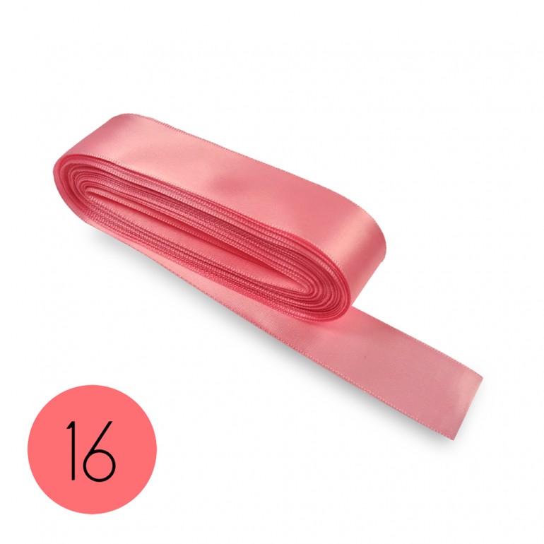 Satin ribbon 25mm. Pink 16. 10M