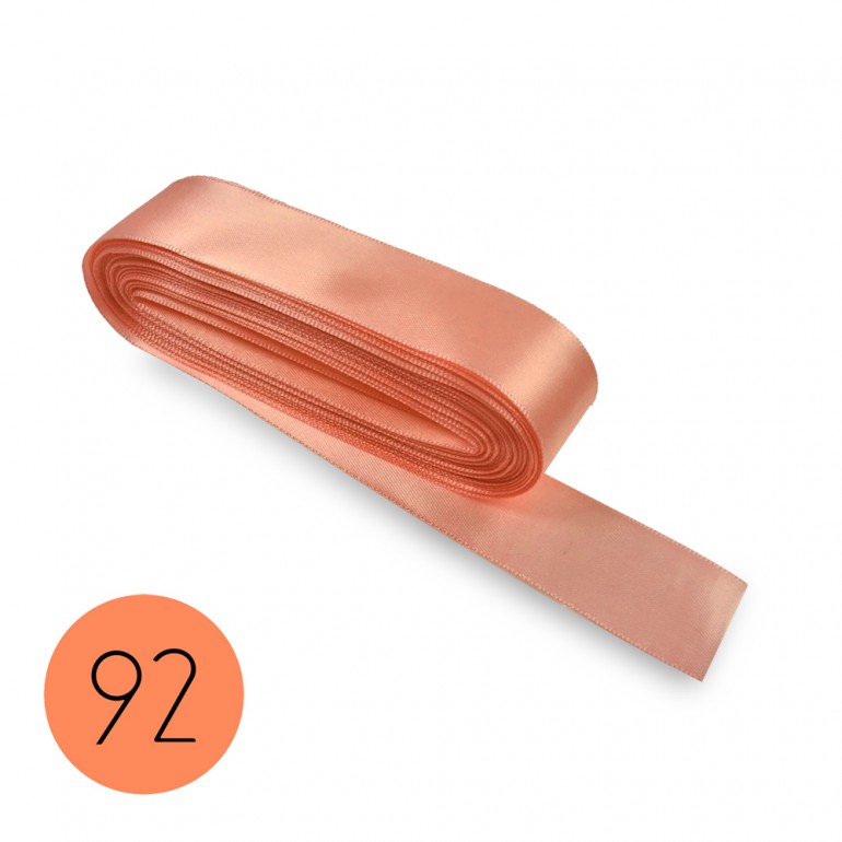 Satin ribbon 25mm. Salmon 92. 10M