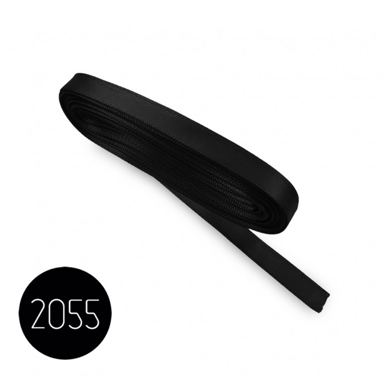 Cinta de raso mm6. Negro 2055. Mt.10