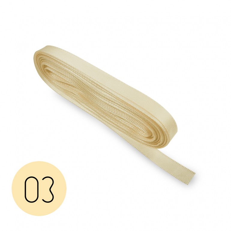 Satin ribbon 6mm. Cream 03. 10M