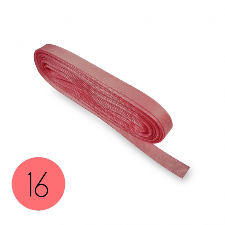 Cinta de raso mm6. Rosa 16. Mt.10