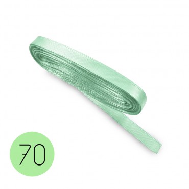 Cinta de raso mm6. Verde Agua 70. Mt.10