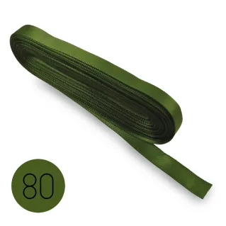 Cinta de raso para bomboneras, paquetes de regalo y decoraciones 10mt Verde 80