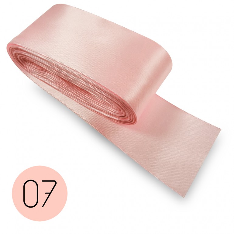 Cinta de raso mm60. Rosa 07. Mt.10