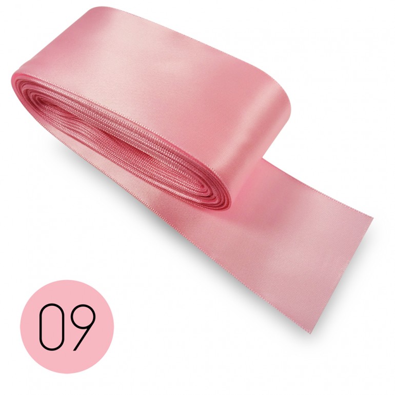 Satin ribbon 50mm. Pink 09. 10M