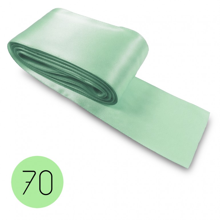 Nastro di raso mm50 Verde Acqua 70 Mt 10