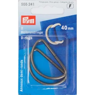 Prym Semi-Circular Rings for Bags Argento antico