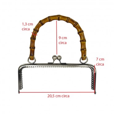 Clic Clac Bamboo cm 20,5 x 8 Mini Argent