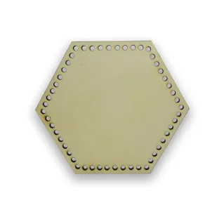 Fond esagono en bois 15x13 cm pour sacs | Tessiland