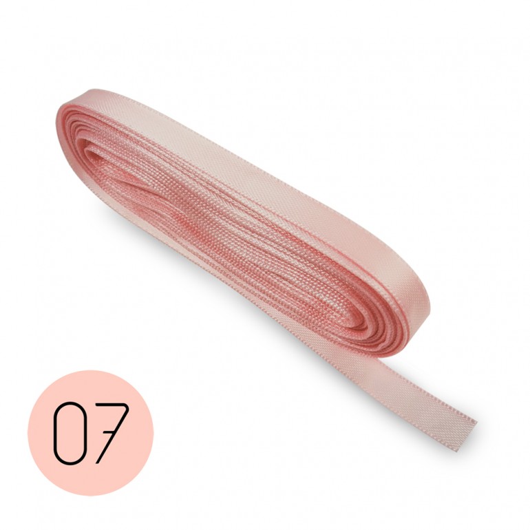 Satin ribbon 8mm. Pink 07. 10M