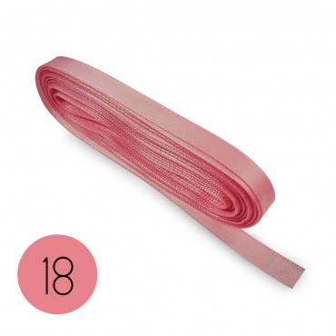 Nastro di raso per bomboniere pacchi regalo e decorazioni 10mt Rosa 18