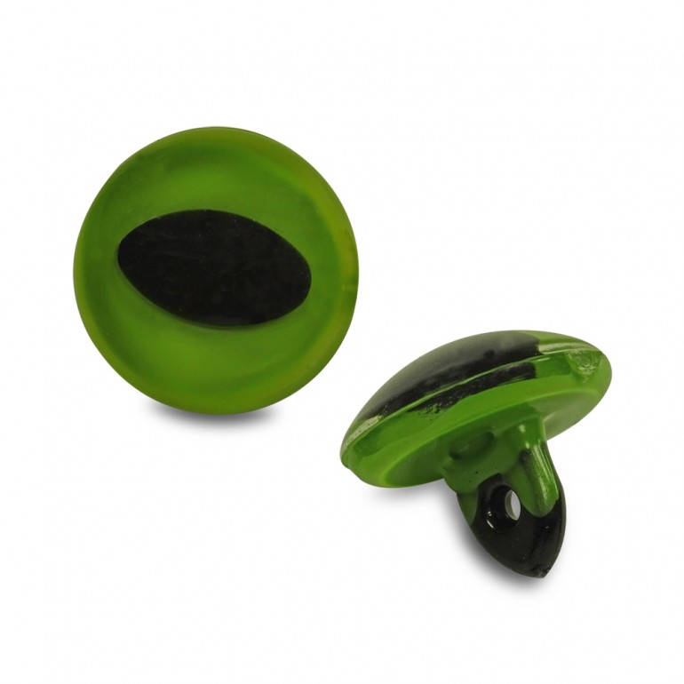 Amigurumi cat eyes 14 mm. Green 2pcs