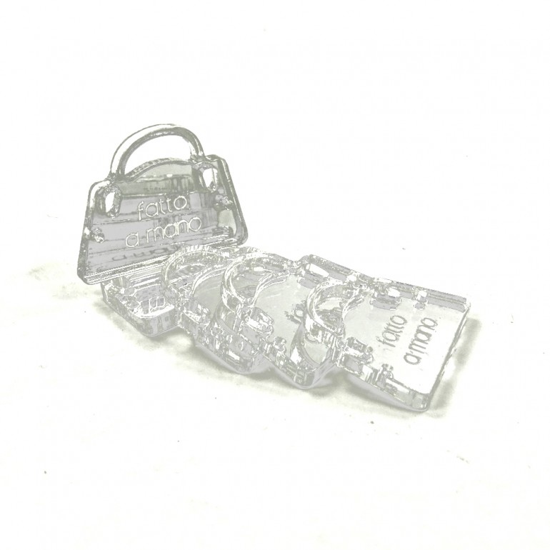 Etiqueta Handmade Plexi Transparente dibujo Bag-5 pz