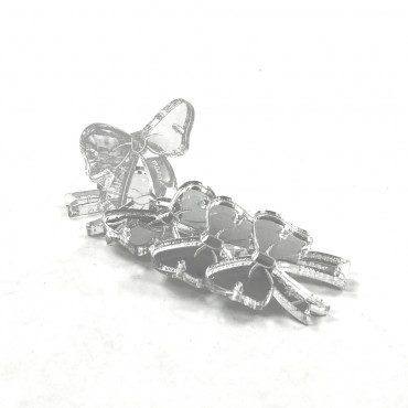 Targhette handmade Fiocco da cucire per borse e abbigliamento Trasparente