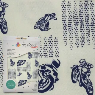 Tejido de algodón Motorcyclist 100x70 cm | Tessiland