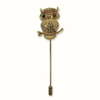 Broche Hibou en Métal pour Cardigans | Tessiland