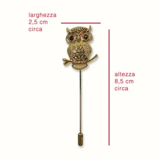 Broche Hibou en Métal pour Cardigans | Tessiland