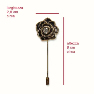 Broche Flor con Strass para Cárdigans | Tessiland