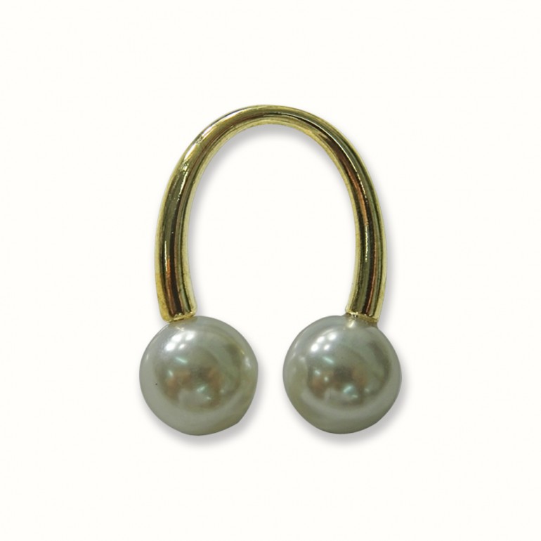 Broche-005 forma de  U pearl 1pz