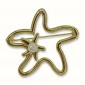 Pin estrella perlada 1ud | Pin estrella perlada para chalecos | Tessiland