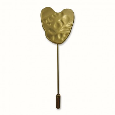 Brooch-014 hammered heart 1pc