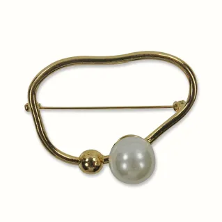 Broche Ovalada Perlada para Cardigans | Tessiland