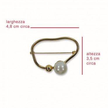 Broche-015 óvalo pearl 1pz