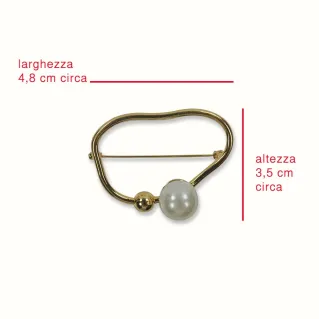 Broche Ovalada Perlada para Cardigans | Tessiland