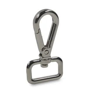 Mosqueton Goccia avec ouverture à ressort pour sacs et sacs à dos Argento