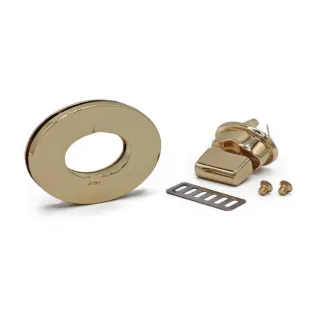 Abelia Oval Turn Lock Closure for Pouches and Bags Oro