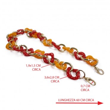 Bag handle - Resin - Oxford Red Orange