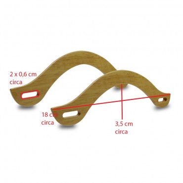 Manici Legno 18x14 Palmas chiaro