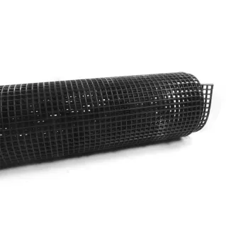 Canvas net 60x42cm for crochet bags and Bargello embroidery Nero