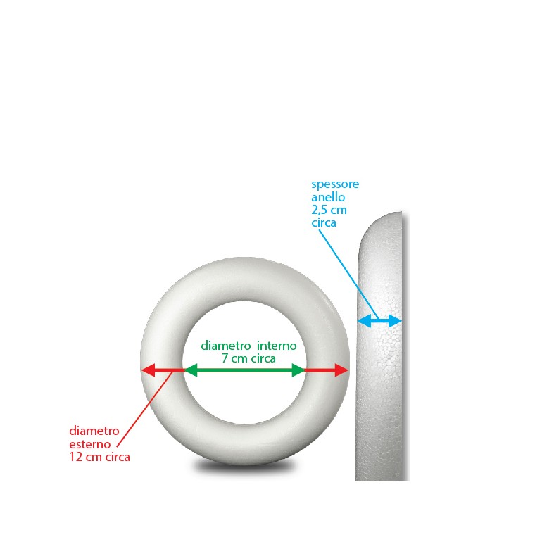 Sp111 Anillo Poliestireno Plano 12cm