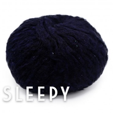 Sleepy Blu Navy lana e alpaca con micro paillettes gr 50 | Tessiland