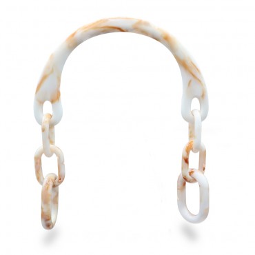 Manico Muara in resina effetto marmorizzato con catena per borse