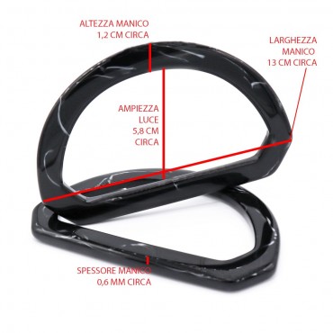 Manici Resina Atlanta Nero