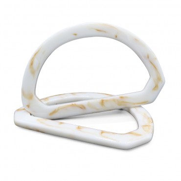 Manici Atlanta in resina effetto marmorizzato per borse Marmo