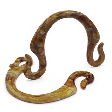 Manici Small Pipoca in resina effetto marmorizzato per borse