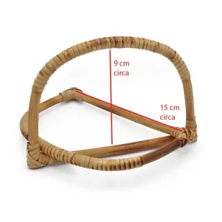 Asas Nara de madera y mimbre para bolsas | Tessiland