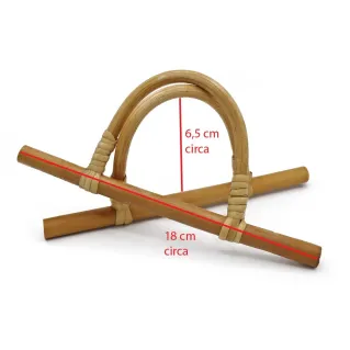 Asas Sakai de madera y junco para bolsos | Tessiland