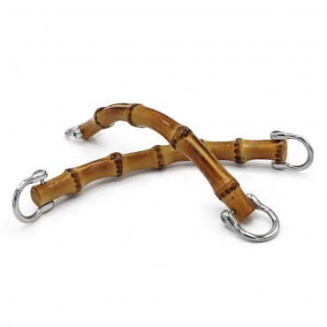 Bamboo Handles Small Bridge Dark Nikel