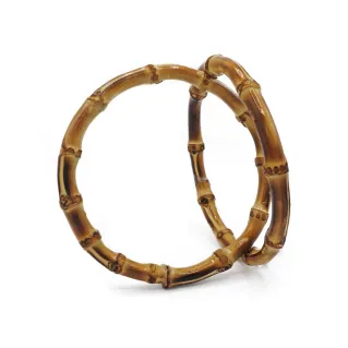 Circular Bamboo Handles for Crochet Bags in Natural Style Scuri