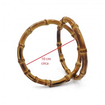 Manici Bamboo circolari cm12 Scuri - MA104T